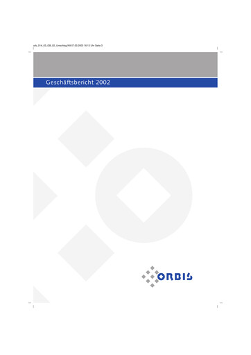 Thumbnail ORBIS AG Annual Report 2002