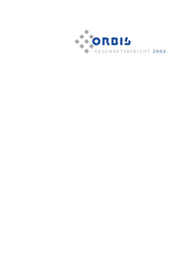 Thumbnail ORBIS AG Annual Report 2003