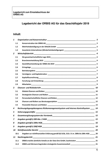 Thumbnail ORBIS AG Financial Report 2019