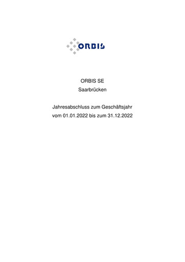 Thumbnail ORBIS AG Financial Report 2022