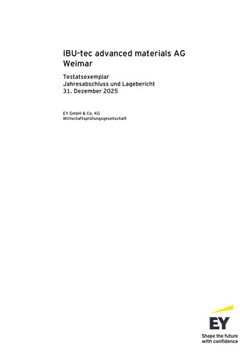 Thumbnail IBU-tec advanced materials AG Financial Statement 2025