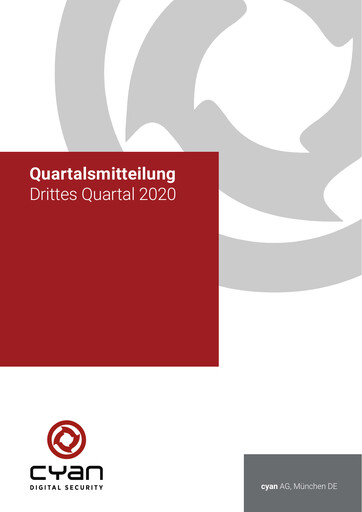 Thumbnail cyan AG Quarterly Report 2020-q3