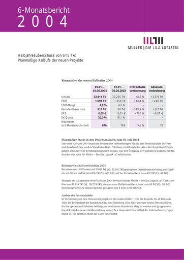 Thumbnail Müller - Die lila Logistik Financial Statement 2004-h1