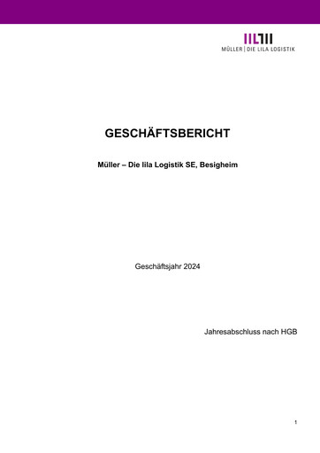 Thumbnail Müller - Die lila Logistik Financial Statement 2024