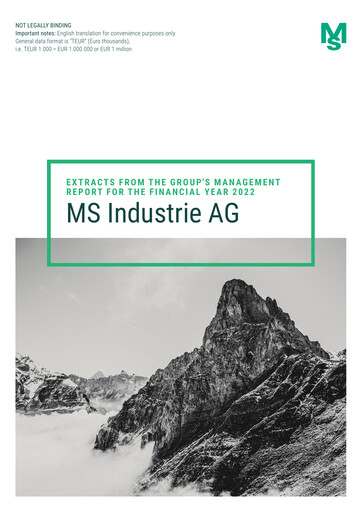 Thumbnail MS Industrie Annual Report 2022