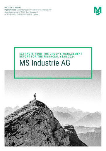 Thumbnail MS Industrie Annual Report 2024