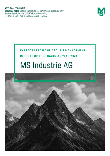 Thumbnail MS Industrie Annual Report 2025