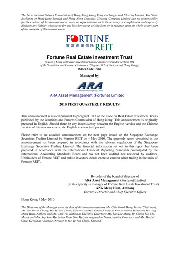 Thumbnail Fortune REIT
 Quarterly Report 2010-q1