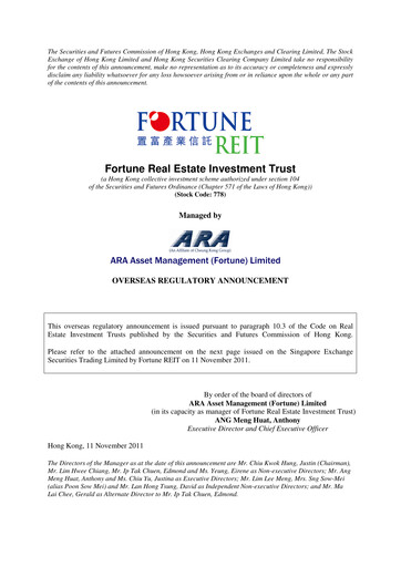 Thumbnail Fortune REIT
 Quarterly Report 2011-q3