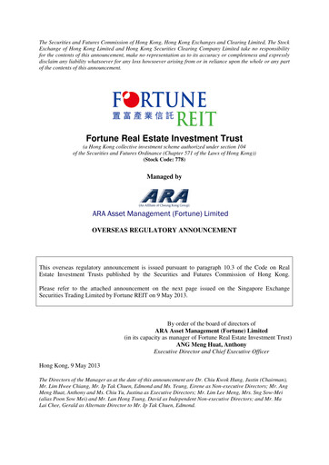 Thumbnail Fortune REIT
 Quarterly Report 2013-q1