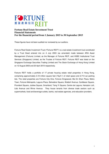 Thumbnail Fortune REIT
 Quarterly Report 2015-q3