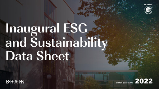 Thumbnail BRAIN Biotech ESG Report 2020-2021