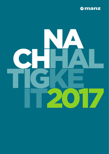 Vorschaubild Manz AG Nachhaltigkeitsbericht 2017
