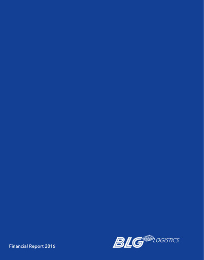 Miniature BLG Logistics Rapport financier 2016