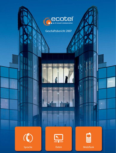 Thumbnail ecotel communication Annual Report 2007