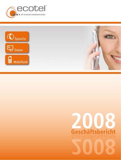 Thumbnail ecotel communication Annual Report 2008