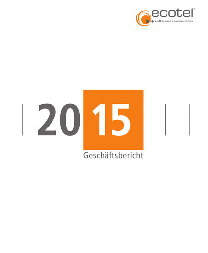 Thumbnail ecotel communication Annual Report 2015
