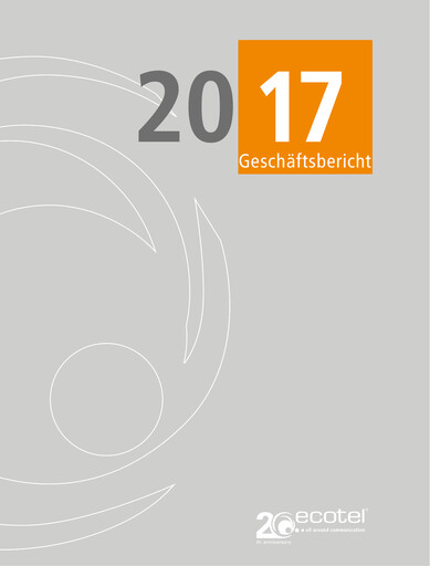 Thumbnail ecotel communication Annual Report 2017