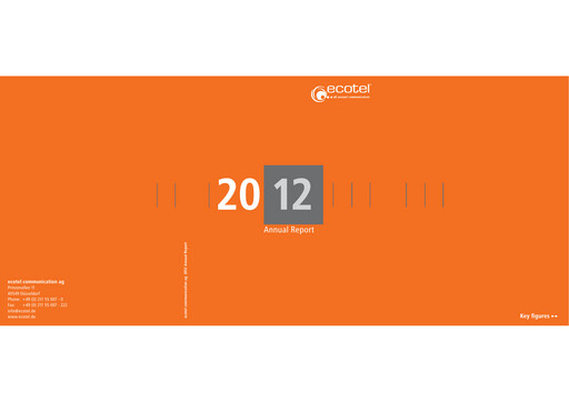 Thumbnail ecotel communication Annual Report 2012