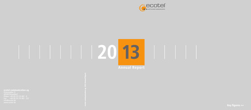 Thumbnail ecotel communication Annual Report 2013