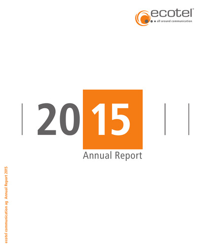 Thumbnail ecotel communication Annual Report 2015