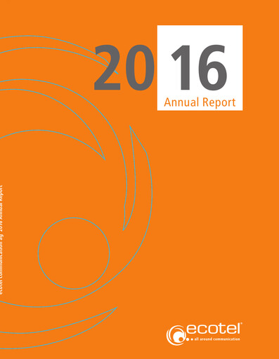 Thumbnail ecotel communication Annual Report 2016