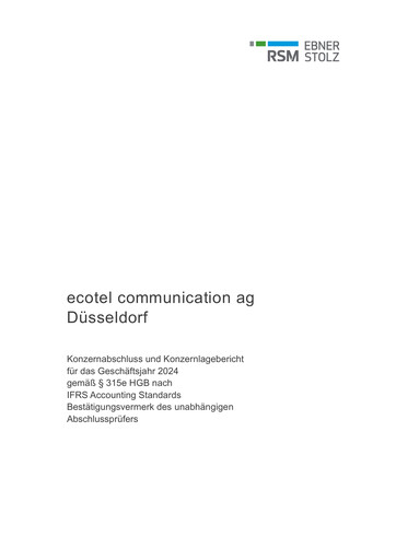 Miniature ecotel communication Rapport financier 2024