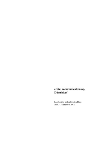 Thumbnail ecotel communication Financial Statement 2011