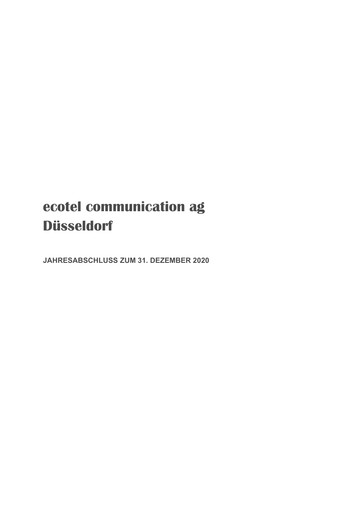 Thumbnail ecotel communication Financial Statement 2020