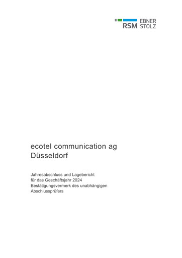 Thumbnail ecotel communication Financial Statement 2024
