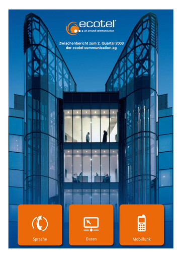 Thumbnail ecotel communication Half-year Report 2008-h1