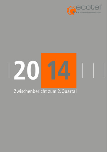 Thumbnail ecotel communication Half-year Report 2014-h1