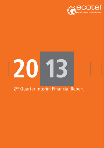 Thumbnail ecotel communication Half-year Report 2013-h1