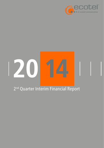 Thumbnail ecotel communication Half-year Report 2014-h1