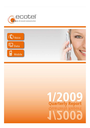 Thumbnail ecotel communication Quarterly Report 2009-q1