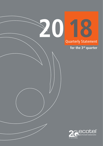Thumbnail ecotel communication Quarterly Report 2018-q3