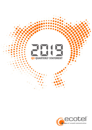 Thumbnail ecotel communication Quarterly Report 2019-q3