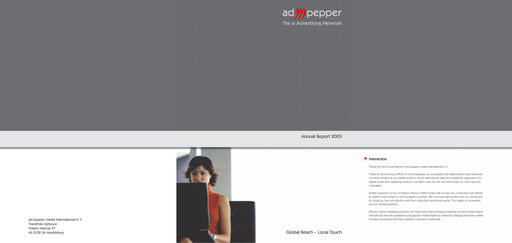 Miniature ad pepper media International Rapport annuel 2003