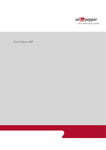 Miniature ad pepper media International Rapport annuel 2007