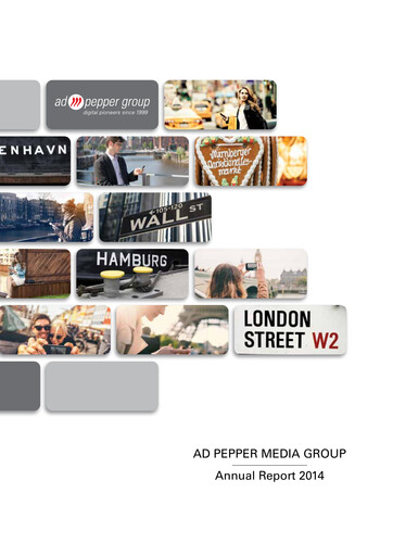 Miniature ad pepper media International Rapport annuel 2014
