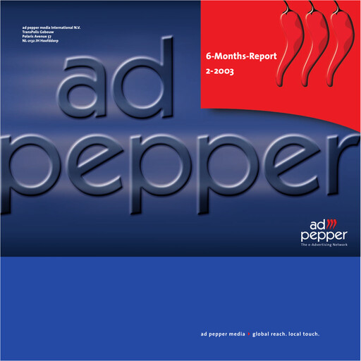 Miniature ad pepper media International Bilan financier 2003-h1