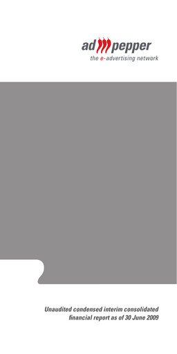 Miniature ad pepper media International Bilan financier 2009-h1