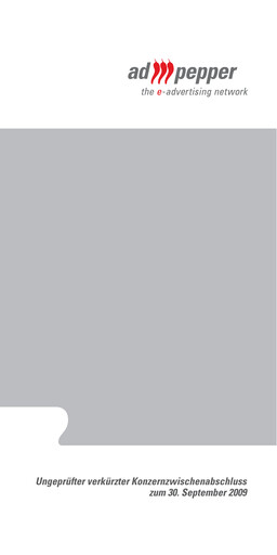 Thumbnail ad pepper media International Quarterly Report 2009-q3