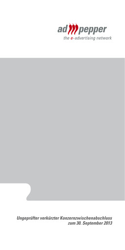 Thumbnail ad pepper media International Quarterly Report 2013-q3
