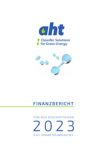 Thumbnail AHT Syngas Technology Annual Report 2023