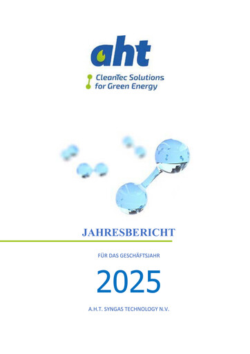 Thumbnail AHT Syngas Technology Annual Report 2025