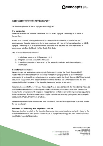 Thumbnail AHT Syngas Technology Financial Statement 2025
