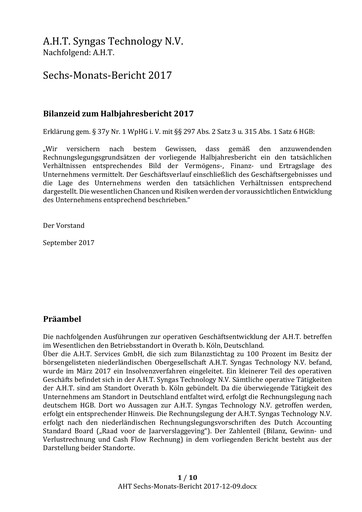 Thumbnail AHT Syngas Technology Half-year Report 2017-h1