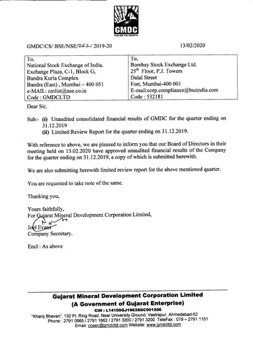 Thumbnail Gujarat Mineral Development Quarterly Report 2019-q4