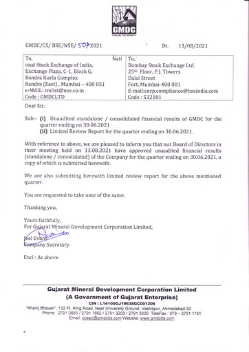 Thumbnail Gujarat Mineral Development Quarterly Report 2021-q2